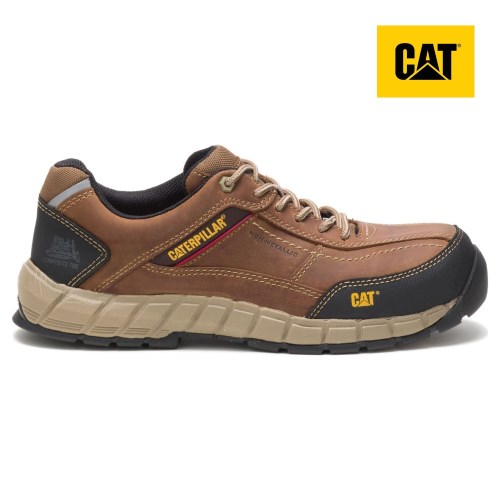 Caterpillar Streamline Leather Composite Toe Miesten Turvakengät Ruskea (WOHKS)